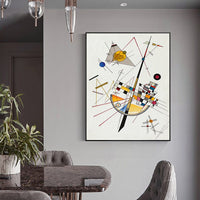 60cmx90cm Delicate Tension By Wassily Kandinsky Black Frame Canvas Wall Art Kings Warehouse 