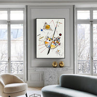 60cmx90cm Delicate Tension By Wassily Kandinsky Black Frame Canvas Wall Art Kings Warehouse 