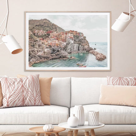 60cmx90cm Italy Cinque Terre Wood Frame Canvas Wall Art Kings Warehouse 