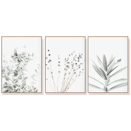 60cmx90cm Lavender Eucalyptus 3 Sets Wood Frame Canvas Wall Art Kings Warehouse 