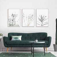 60cmx90cm Lavender Eucalyptus 3 Sets Wood Frame Canvas Wall Art Kings Warehouse 