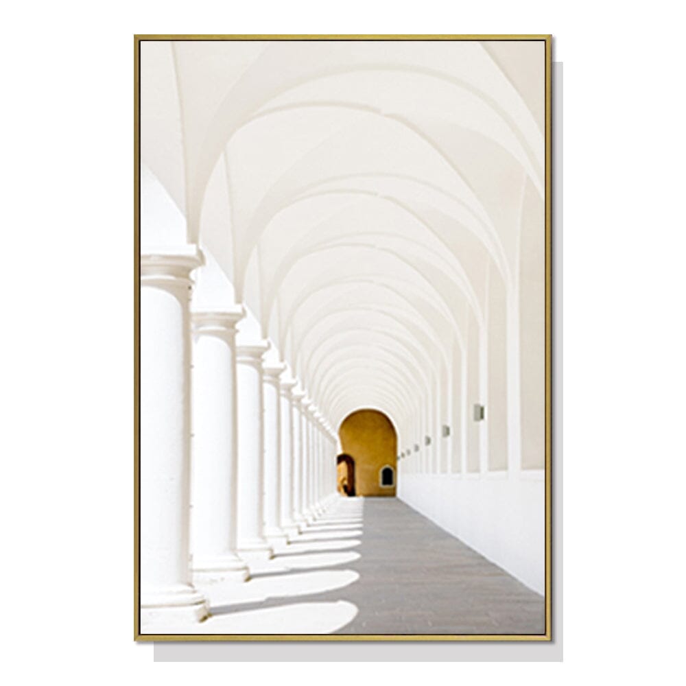 60cmx90cm Long Corridor Style A Gold Frame Canvas Wall Art Kings Warehouse 