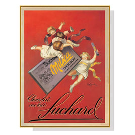 60cmx90cm Milka chocolates by Suchard Gold Frame Canvas Wall Art Kings Warehouse 