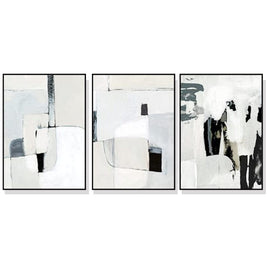 60cmx90cm Soft Spoken 3 Sets Black Frame Canvas Wall Art Kings Warehouse 