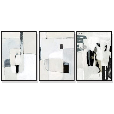 60cmx90cm Soft Spoken 3 Sets Black Frame Canvas Wall Art Kings Warehouse 
