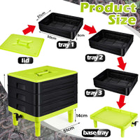 60L Large Worm Farm 3 Trays Worm Composter Bins Composting System Worm Tea Kings Warehouse 