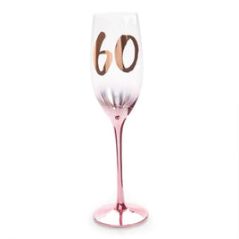 60th Birthday Blush Campagne Flute Kings Warehouse 