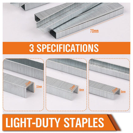 6300Pc Door Shaped Staples Nails 6/8/10mm Staple Gun Stapler Refills Upholstery Kings Warehouse 