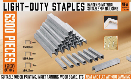 6300Pc Door Shaped Staples Nails 6/8/10mm Staple Gun Stapler Refills Upholstery Kings Warehouse 
