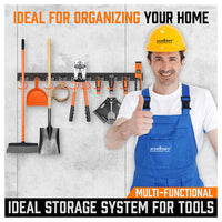 64" Wall Mount Tool Hanger Garden Storage Organizer Mop Broom Holder Hook Pegs Kings Warehouse 
