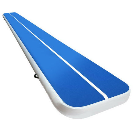 6m x 1m Inflatable Air Track Mat 20cm Thick Gymnastic Tumbling Blue And White Kings Warehouse 