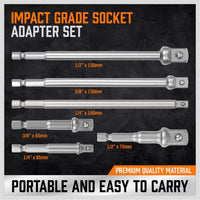 6Pc Drill Socket Adapter Set Long Short Combination Extension Impact Nut Driver Kings Warehouse 
