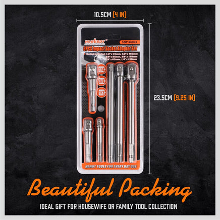 6Pc Drill Socket Adapter Set Long Short Combination Extension Impact Nut Driver Kings Warehouse 