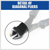 7" Flush Side Cutter Diagonal Cut Pliers Plastic Nippers Cutting Insulated Tool Kings Warehouse 