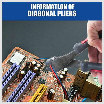 7" Flush Side Cutter Diagonal Cut Pliers Plastic Nippers Cutting Insulated Tool Kings Warehouse 