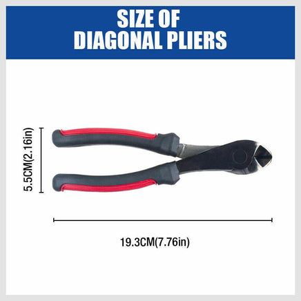 7" Flush Side Cutter Diagonal Cut Pliers Plastic Nippers Cutting Insulated Tool Kings Warehouse 