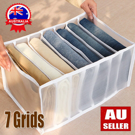 7 Grids Mesh Foldable Clothes Storage Jeans Pants Organizer Clothes Organizer Click Frenzy: The Main Event Kings Warehouse 