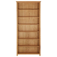 7-Tier Bookcase 90x22.5x200 cm Solid Oak Wood Kings Warehouse 
