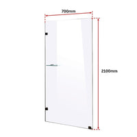 700 x 2100mm Frameless 10mm Safety Glass Shower Screen Kings Warehouse 