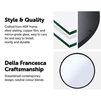 70cm Round Wall Mirror Bathroom Makeup Mirror by Della Francesca KingsWarehouse 