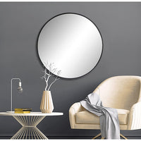 70cm Round Wall Mirror Bathroom Makeup Mirror by Della Francesca KingsWarehouse 