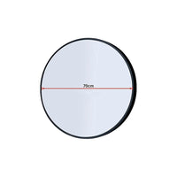 70cm Round Wall Mirror Bathroom Makeup Mirror by Della Francesca KingsWarehouse 
