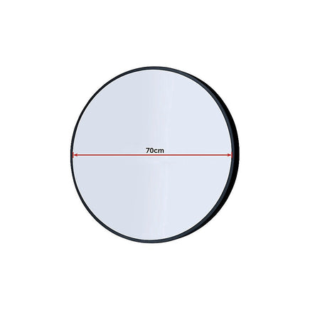 70cm Round Wall Mirror Bathroom Makeup Mirror by Della Francesca KingsWarehouse 