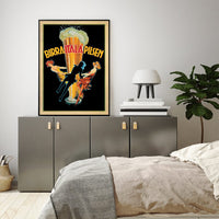70cmx100cm Birra Itala Pilsen Black Frame Canvas Wall Art KingsWarehouse 