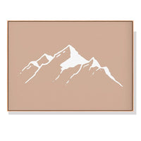 70cmx100cm Black White Mountain 3 Sets White Frame Canvas Wall Art Kings Warehouse 