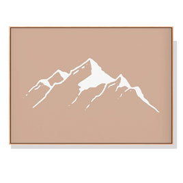 70cmx100cm Black White Mountain 3 Sets White Frame Canvas Wall Art Kings Warehouse 