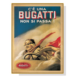 70cmx100cm Bugatti Gold Frame Canvas Wall Art KingsWarehouse 