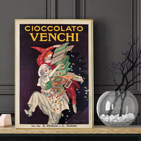 70cmx100cm Cioccolato Venchi Vintage Gold Frame Canvas Wall Art Kings Warehouse 