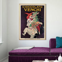 70cmx100cm Cioccolato Venchi Vintage Gold Frame Canvas Wall Art Kings Warehouse 