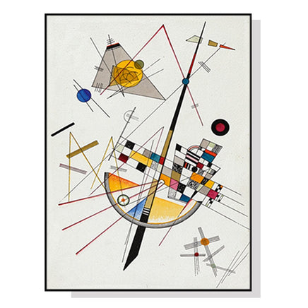 70cmx100cm Delicate Tension By Wassily Kandinsky Black Frame Canvas Wall Art Kings Warehouse 