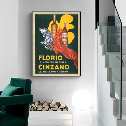 70cmx100cm Florio Cinzano Black Frame Canvas Wall Art Kings Warehouse 