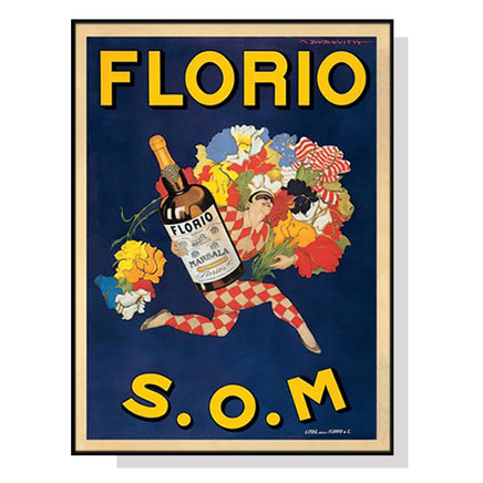 70cmx100cm Florio S.O.M Black Frame Canvas Wall Art KingsWarehouse 