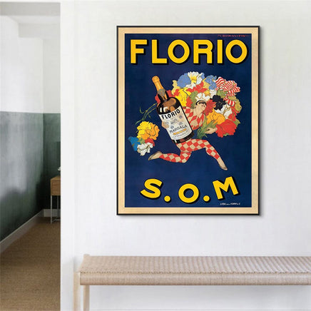 70cmx100cm Florio S.O.M Black Frame Canvas Wall Art KingsWarehouse 