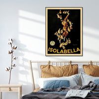 70cmx100cm Isolabella Black Frame Canvas Wall Art KingsWarehouse 