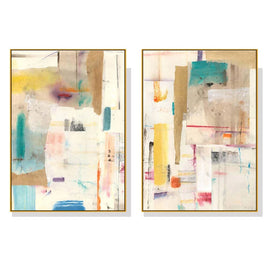 70cmx100cm Sonder By Jean Kenna 2 Sets Gold Frame Canvas Wall Art Kings Warehouse 