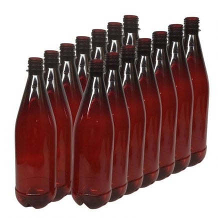 750ml Amber PET beer bottle with caps x 16 Kings Warehouse 