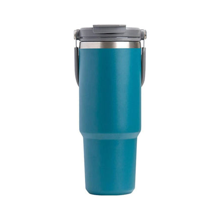 750ML Blue Stainless Steel Travel Mug with Leak-proof 2-in-1 Straw and Sip Lid, Vacuum Insulated Coffee Mug for Car, Office, Perfect Gifts, Keeps Liquids Hot or Cold Kings Warehouse 