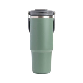 750ML Green Stainless Steel Travel Mug with Leak-proof 2-in-1 Straw and Sip Lid, Vacuum Insulated Coffee Mug for Car, Office, Perfect Gifts, Keeps Liquids Hot or Cold Kings Warehouse 