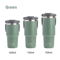 750ML Green Stainless Steel Travel Mug with Leak-proof 2-in-1 Straw and Sip Lid, Vacuum Insulated Coffee Mug for Car, Office, Perfect Gifts, Keeps Liquids Hot or Cold Kings Warehouse 