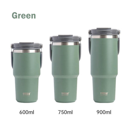 750ML Green Stainless Steel Travel Mug with Leak-proof 2-in-1 Straw and Sip Lid, Vacuum Insulated Coffee Mug for Car, Office, Perfect Gifts, Keeps Liquids Hot or Cold Kings Warehouse 