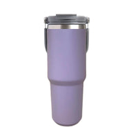 750ML Purple Stainless Steel Travel Mug with Leak-proof 2-in-1 Straw and Sip Lid, Vacuum Insulated Coffee Mug for Car, Office, Perfect Gifts, Keeps Liquids Hot or Cold Kings Warehouse 