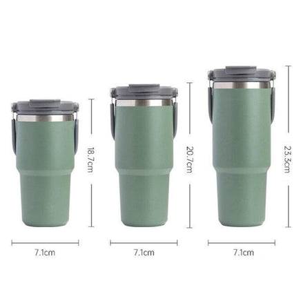 750ML Purple Stainless Steel Travel Mug with Leak-proof 2-in-1 Straw and Sip Lid, Vacuum Insulated Coffee Mug for Car, Office, Perfect Gifts, Keeps Liquids Hot or Cold Kings Warehouse 
