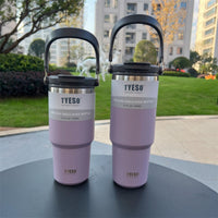 750ML Purple Stainless Steel Travel Mug with Leak-proof 2-in-1 Straw and Sip Lid, Vacuum Insulated Coffee Mug for Car, Office, Perfect Gifts, Keeps Liquids Hot or Cold Kings Warehouse 