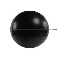 75cm Static Strength Exercise Stability Ball with Pump Kings Warehouse 