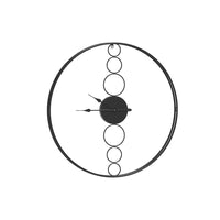 75CM Wall Clock No Numeral Large Round Metal Luxury Home Decor Black Kings Warehouse 