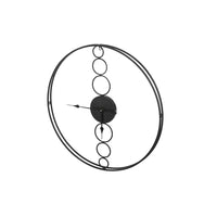 75CM Wall Clock No Numeral Large Round Metal Luxury Home Decor Black Kings Warehouse 